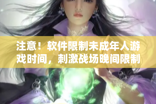 注意！軟件限制未成年人游戲時間，刺激戰(zhàn)場晚間限制時段公布