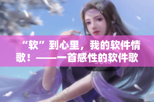 “軟”到心里，我的軟件情歌！——一首感性的軟件歌曲