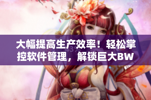 大幅提高生產(chǎn)效率！輕松掌控軟件管理，解鎖巨大BW潛力