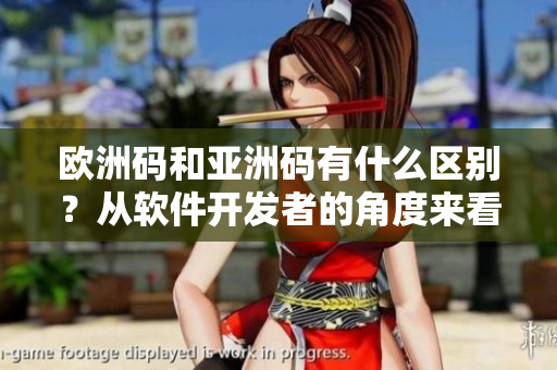 歐洲碼和亞洲碼有什么區(qū)別？從軟件開發(fā)者的角度來看解釋
