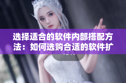 選擇適合的軟件內(nèi)部搭配方法：如何選購(gòu)合適的軟件擴(kuò)展程序？