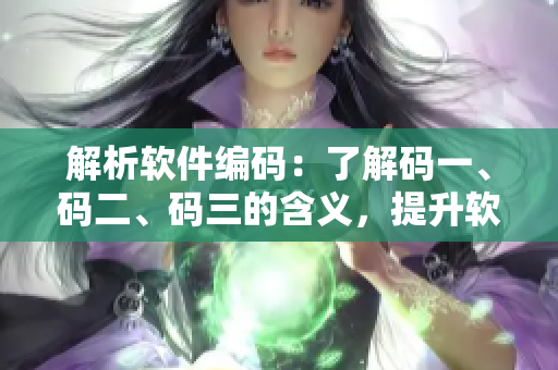 解析軟件編碼：了解碼一、碼二、碼三的含義，提升軟件編寫(xiě)技能