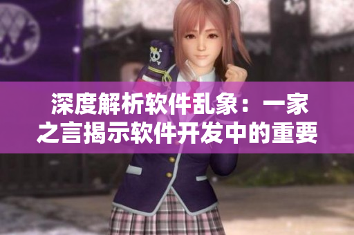 深度解析軟件亂象：一家之言揭示軟件開發(fā)中的重要細(xì)節(jié)