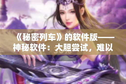 《秘密列車》的軟件版——神秘軟件：大膽嘗試，難以言說