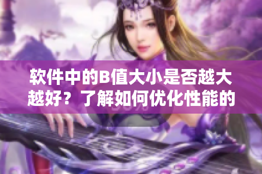 軟件中的B值大小是否越大越好？了解如何優(yōu)化性能的幾個(gè)技巧