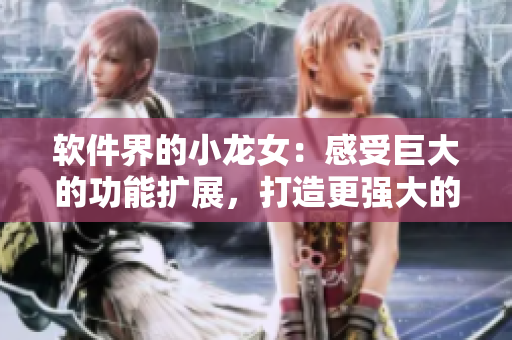 軟件界的小龍女：感受巨大的功能擴展，打造更強大的程序