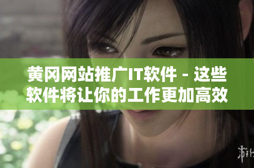 黃岡網(wǎng)站推廣IT軟件 - 這些軟件將讓你的工作更加高效！
