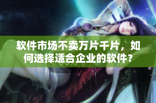 軟件市場不賣萬片千片，如何選擇適合企業(yè)的軟件？