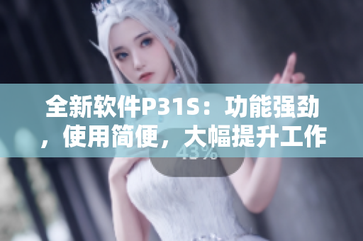 全新軟件P31S：功能強勁，使用簡便，大幅提升工作效率