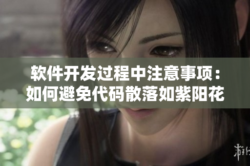 軟件開發(fā)過程中注意事項(xiàng)：如何避免代碼散落如紫陽花般難以收拾