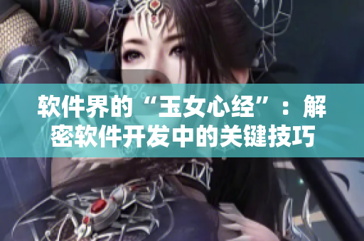 軟件界的“玉女心經(jīng)”：解密軟件開發(fā)中的關(guān)鍵技巧