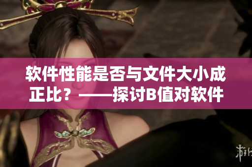 軟件性能是否與文件大小成正比？——探討B(tài)值對軟件性能的影響