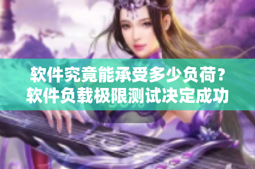 軟件究竟能承受多少負(fù)荷？軟件負(fù)載極限測(cè)試決定成功與否