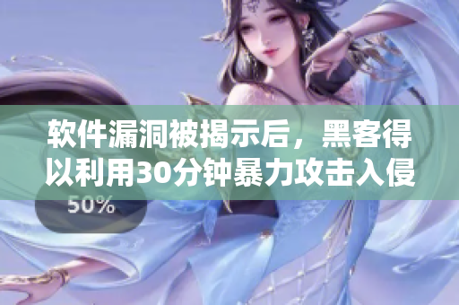 軟件漏洞被揭示后，黑客得以利用30分鐘暴力攻擊入侵 系統(tǒng)