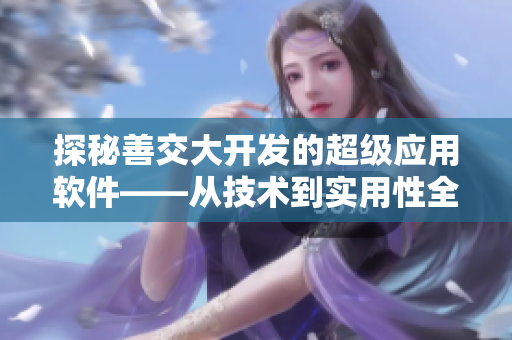 探秘善交大開發(fā)的超級應(yīng)用軟件——從技術(shù)到實(shí)用性全面分析