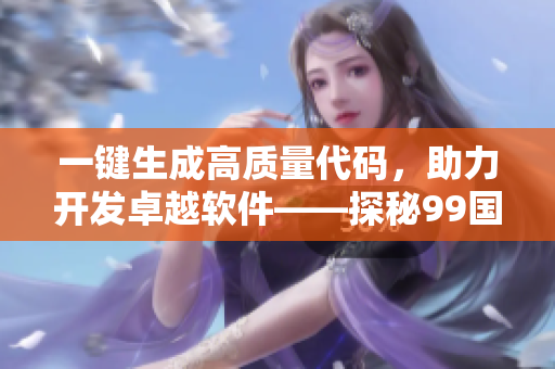 一鍵生成高質(zhì)量代碼，助力開(kāi)發(fā)卓越軟件——探秘99國(guó)精軟件工具箱