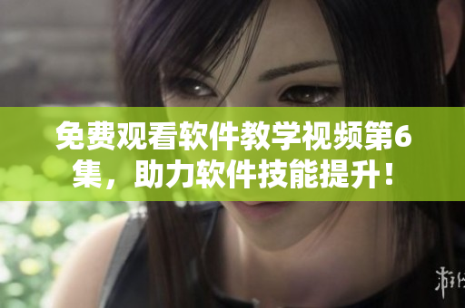 免費(fèi)觀看軟件教學(xué)視頻第6集，助力軟件技能提升！