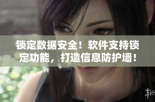 鎖定數(shù)據(jù)安全！軟件支持鎖定功能，打造信息防護墻！