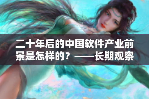 二十年后的中國(guó)軟件產(chǎn)業(yè)前景是怎樣的？——長(zhǎng)期觀察與分析
