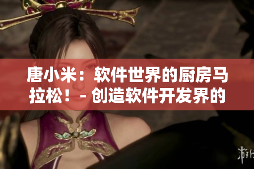 唐小米：軟件世界的廚房馬拉松！- 創(chuàng)造軟件開(kāi)發(fā)界的創(chuàng)新風(fēng)潮