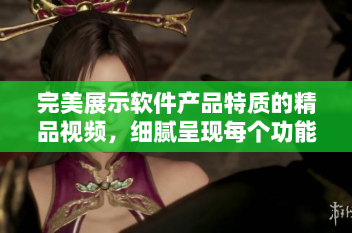 完美展示軟件產(chǎn)品特質的精品視頻，細膩呈現(xiàn)每個功能細節(jié)