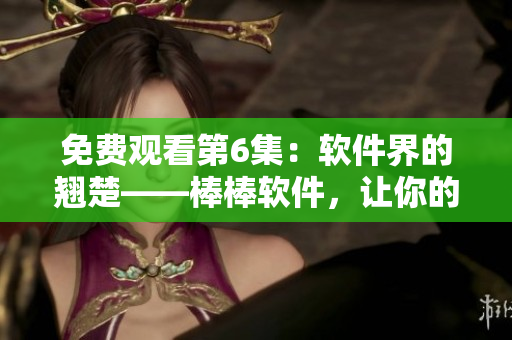 免費觀看第6集：軟件界的翹楚——棒棒軟件，讓你的工作效率倍增！