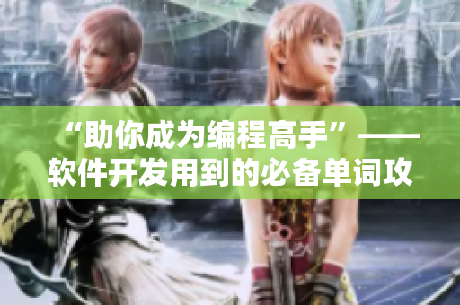 “助你成為編程高手”——軟件開(kāi)發(fā)用到的必備單詞攻略
