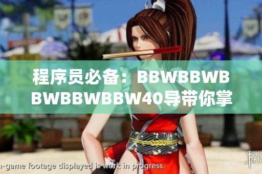 程序員必備：BBWBBWBBWBBWBBW40導(dǎo)帶你掌握常用軟件技巧