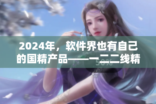 2024年，軟件界也有自己的國精產(chǎn)品——一二二線精華液！