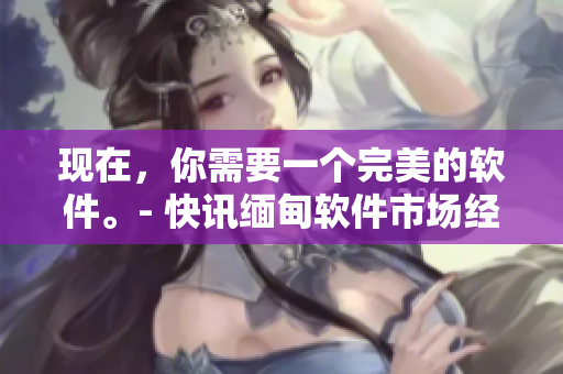 現(xiàn)在，你需要一個完美的軟件。- 快訊緬甸軟件市場經(jīng)歷新變革