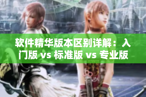 軟件精華版本區(qū)別詳解：入門版 vs 標(biāo)準(zhǔn)版 vs 專業(yè)版