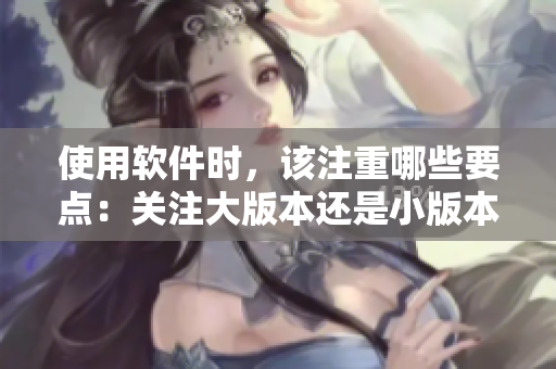 使用軟件時，該注重哪些要點(diǎn)：關(guān)注大版本還是小版本？