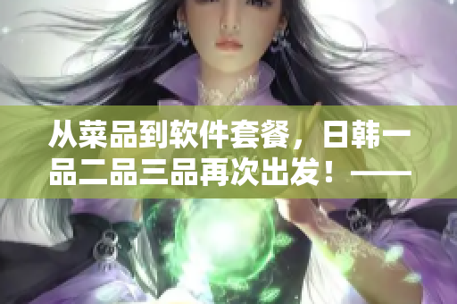 從菜品到軟件套餐，日韓一品二品三品再次出發(fā)！——軟件套餐的最佳選擇