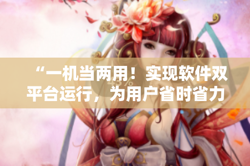 “一機當兩用！實現(xiàn)軟件雙平臺運行，為用戶省時省力！”