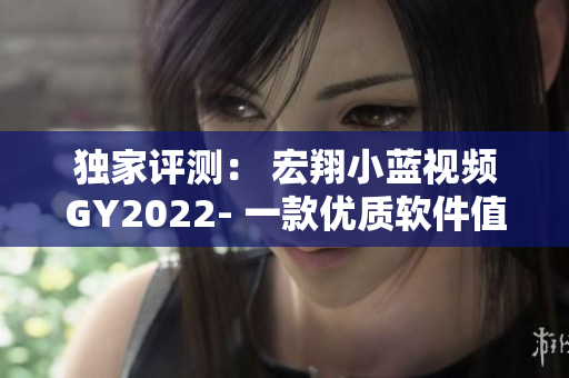 獨(dú)家評(píng)測(cè)： 宏翔小藍(lán)視頻GY2022- 一款優(yōu)質(zhì)軟件值得擁有