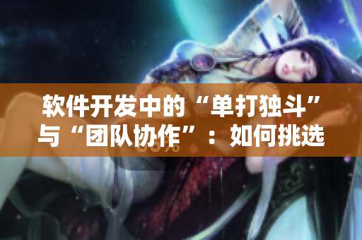 軟件開(kāi)發(fā)中的“單打獨(dú)斗”與“團(tuán)隊(duì)協(xié)作”：如何挑選正確的開(kāi)發(fā)方式？