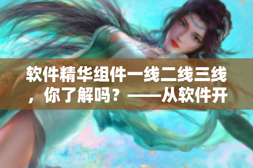 軟件精華組件一線二線三線，你了解嗎？——從軟件開發(fā)角度解析區(qū)別