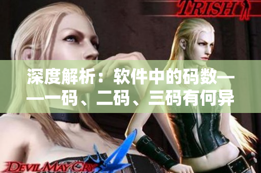 深度解析：軟件中的碼數(shù)——一碼、二碼、三碼有何異同？
