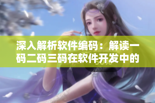 深入解析軟件編碼：解讀一碼二碼三碼在軟件開(kāi)發(fā)中的重要作用