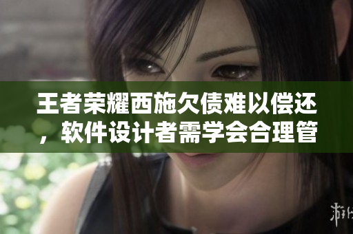 王者榮耀西施欠債難以償還，軟件設(shè)計(jì)者需學(xué)會(huì)合理管理資金