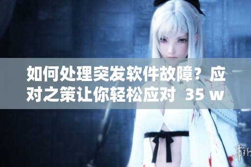 如何處理突發(fā)軟件故障？應對之策讓你輕松應對  35 words