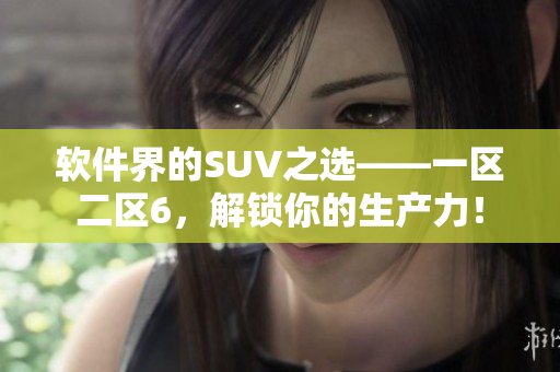 軟件界的SUV之選——一區(qū)二區(qū)6，解鎖你的生產(chǎn)力！