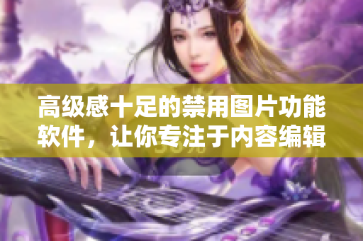高級(jí)感十足的禁用圖片功能軟件，讓你專注于內(nèi)容編輯