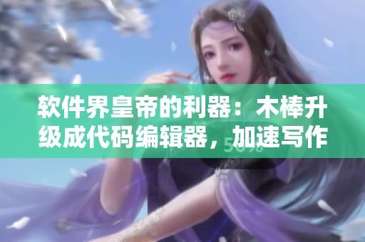 軟件界皇帝的利器：木棒升級成代碼編輯器，加速寫作效率