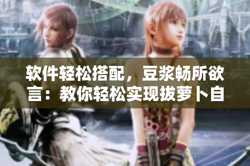 軟件輕松搭配，豆?jié){暢所欲言：教你輕松實(shí)現(xiàn)拔蘿卜自動(dòng)化流程