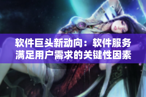 軟件巨頭新動(dòng)向：軟件服務(wù)滿(mǎn)足用戶(hù)需求的關(guān)鍵性因素
