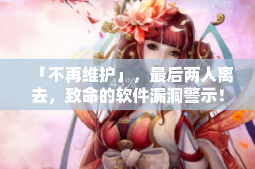 「不再維護(hù)」，最后兩人離去，致命的軟件漏洞警示！
