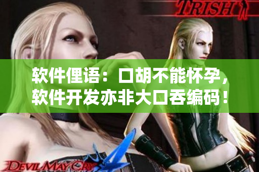 軟件俚語(yǔ)：口胡不能懷孕，軟件開發(fā)亦非大口吞編碼！