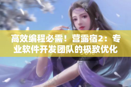 高效編程必需！營露宿2：專業(yè)軟件開發(fā)團隊的極致優(yōu)化之路
